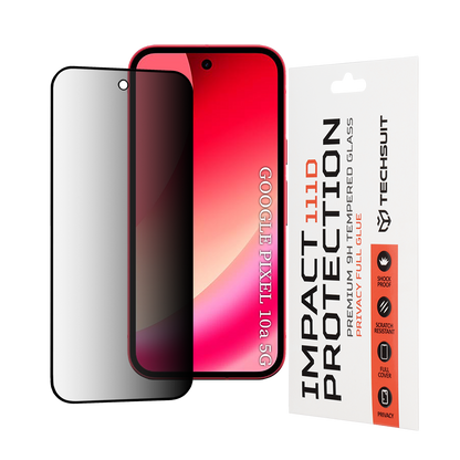 Защитно фолио Privacy Techsuit за Google Pixel 10a, закалено стъкло, Full Glue, 111D