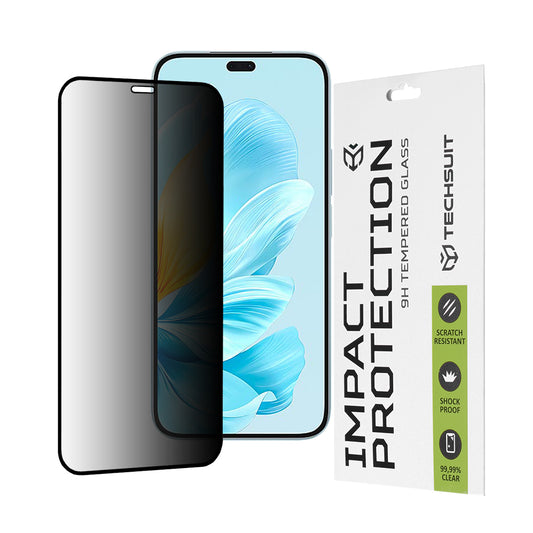 Протектор за екран Privacy Techsuit за Honor 200 Lite, закалено стъкло, пълно залепване, 111D