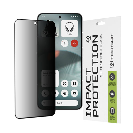 Протектор за екран Privacy Techsuit за Nothing Phone (3), закалено стъкло, пълно залепване, 111D