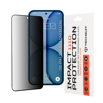 Защитно фолио Privacy Techsuit за Nothing Phone (4a), закалено стъкло, Full Glue, 111D