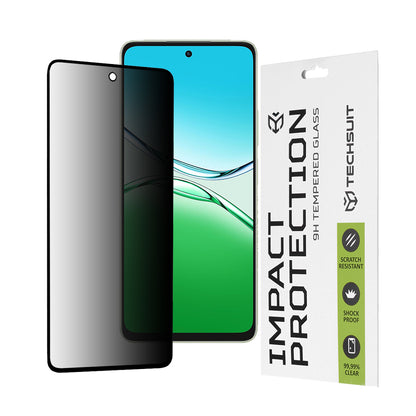 Протектор за екран Privacy Techsuit за Oppo A5 Pro 4G / A5 Pro, закалено стъкло, пълно залепване, 111D