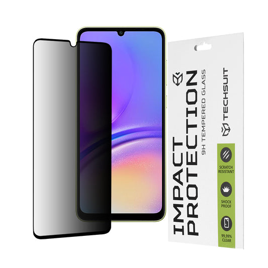 Протектор за екран Privacy Techsuit за Samsung Galaxy A05s A057 / A05 A055, закалено стъкло, пълно залепване, 111D
