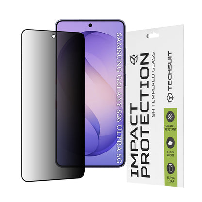 Защитно фолио Privacy Techsuit за Samsung Galaxy S26 Ultra S948, закалено стъкло, Full Glue, 111D