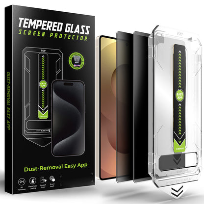Протектор за екран Privacy Techsuit TitanGlass CrystalHD за Samsung Galaxy S25 Ultra S938, закалено стъкло, пълно залепване, комплект от 2 броя