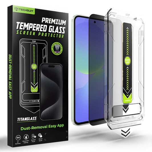 Протектор за екран Privacy Techsuit TitanGlass CrystalHD за Samsung Galaxy A37 5G / A36 A366, закалено стъкло, пълно залепване