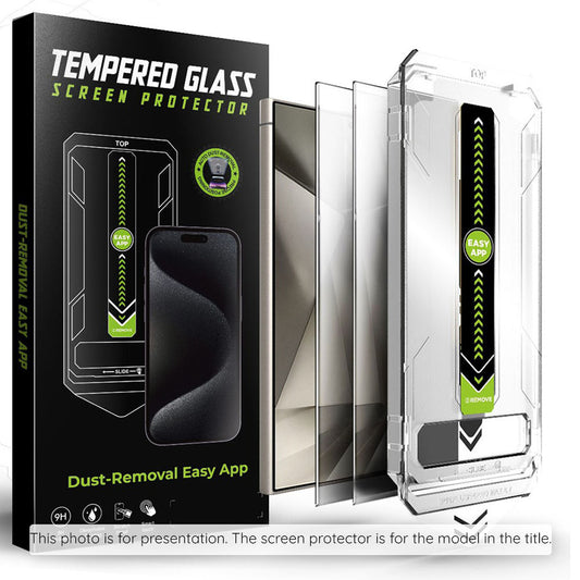 Фолио за защита на екрана Privacy Techsuit TitanGlass CrystalHD за Samsung Galaxy S25 FE, Закалено стъкло, Пълно лепене, Комплект 2 броя