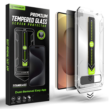 Фолио за защита на екрана Privacy Techsuit TitanGlass CrystalHD за Samsung Galaxy S26 Ultra S948, Закалено стъкло, Пълно лепене