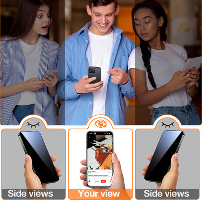 Защитно фолио за екран Privacy Torras GlassGo Epic за Apple iPhone 15 Pro Max, закалено стъкло, Full Glue