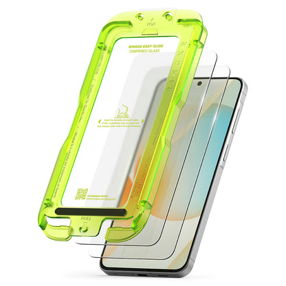 Защитно фолио за екран Ringke Easy Slide за Samsung Galaxy A57 5G, закалено стъкло, пълно залепване, комплект от 2 броя