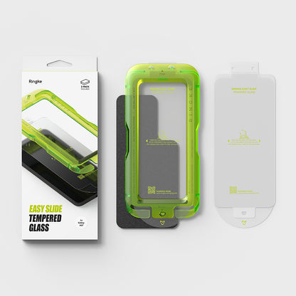 Защитно фолио за екран Ringke Easy Slide за Samsung Galaxy A57 5G, закалено стъкло, пълно залепване, комплект от 2 броя