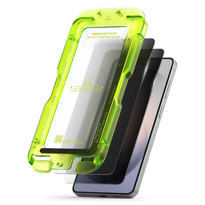 Защитно фолио Ringke Easy Slide за Samsung Galaxy S26 Plus, закалено стъкло, пълно залепване, комплект от 2 броя, черно