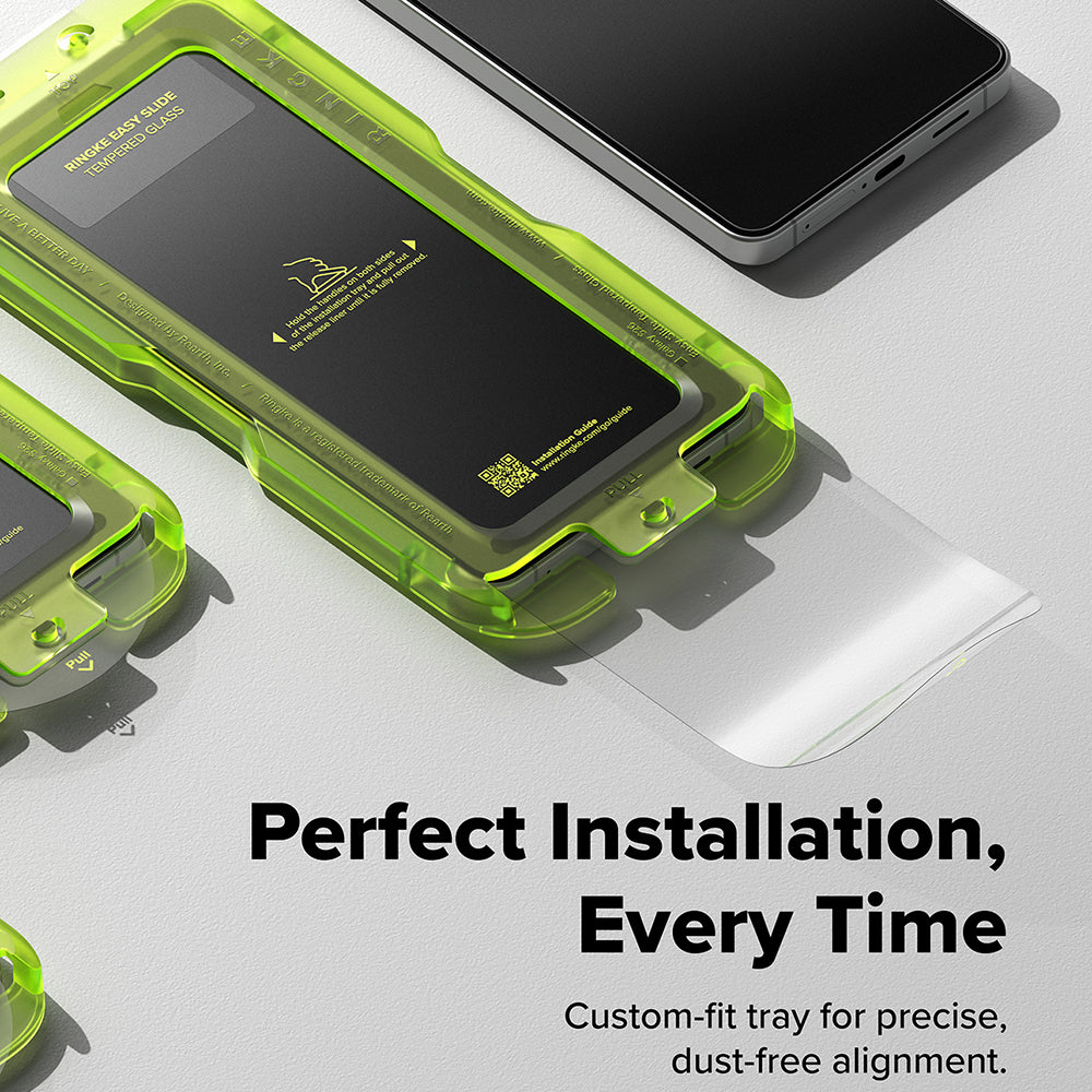 Защитно фолио Ringke Easy Slide за Samsung Galaxy S26 S942, закалено стъкло, пълно залепване, комплект от 2 броя