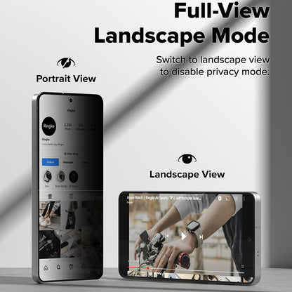 Защитно фолио Ringke Easy Slide за екран на Samsung Galaxy S26 S942, закалено стъкло, пълно залепване, комплект от 2 броя, черно