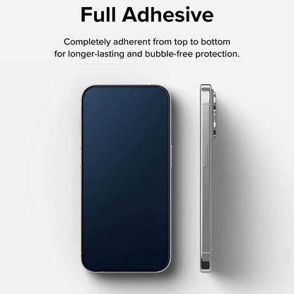 Ringke Screen Protector for Apple iPhone 15 Pro, Tempered Glass, Full Glue, Black