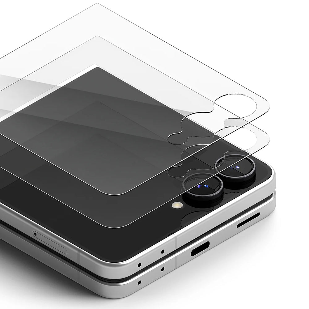 Протектор за външен екран Ringke Pro за Samsung Galaxy Z Flip8 F776, закалено стъкло, пълно залепване, комплект от 2 броя