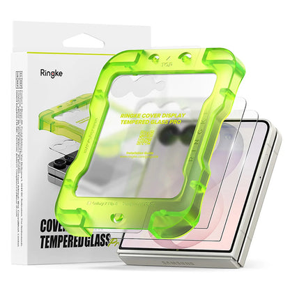 Протектор за външен екран Ringke Pro за Samsung Galaxy Z Flip8 F776, закалено стъкло, пълно залепване, комплект от 2 броя