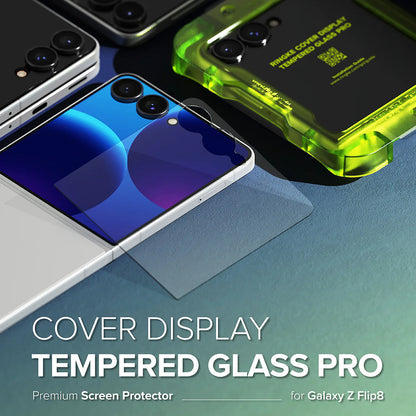 Протектор за външен екран Ringke Pro за Samsung Galaxy Z Flip8 F776, закалено стъкло, пълно залепване, комплект от 2 броя