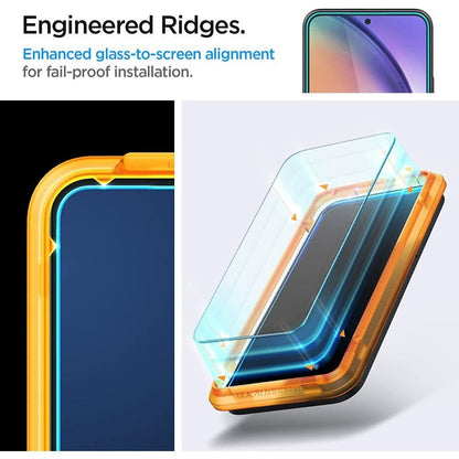 Протектор за екран Spigen GlastR Align Master за Samsung Galaxy A54 A546, закалено стъкло, пълно залепване, комплект 2 броя AGL05966
