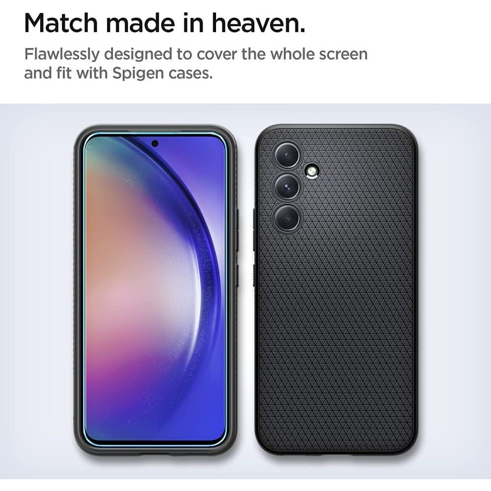 Протектор за екран Spigen GlastR Align Master за Samsung Galaxy A54 A546, закалено стъкло, пълно залепване, комплект 2 броя AGL05966