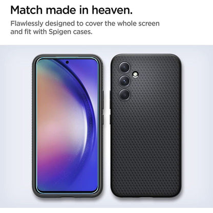 Протектор за екран Spigen GlastR Align Master за Samsung Galaxy A54 A546, закалено стъкло, пълно залепване, комплект 2 броя AGL05966