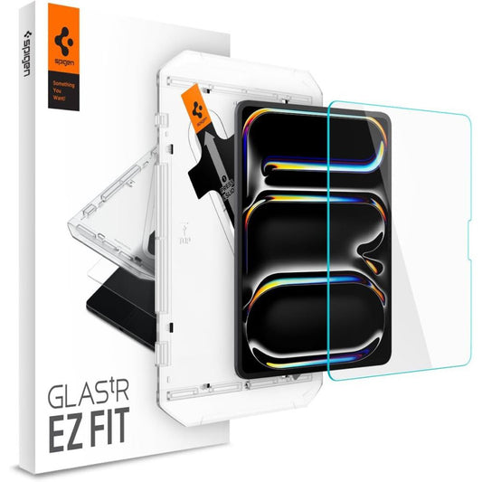Защитно фолио за екран Spigen GlastR EZ FIT за Apple iPad Pro 13 (2024), закалено стъкло, Full Glue AGL07793
