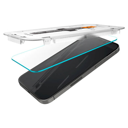 Фолио за защита на екрана Spigen GlastR EZ FIT за Apple iPhone 14 Pro, закалено стъкло, пълно залепване, комплект от 2 броя
