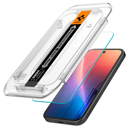 Защитно фолио за екран Spigen GlastR EZ FIT за Google Pixel 9a, закалено стъкло, Full Glue, комплект от 2 броя AGL08938