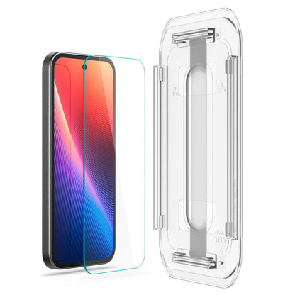 Защитно фолио за екран Spigen GlastR EZ FIT за Google Pixel 9a, закалено стъкло, Full Glue, комплект от 2 броя AGL08938