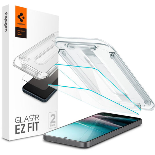 Протектор за екран Spigen GlastR EZ FIT за Samsung Galaxy A36 A366, закалено стъкло, пълно залепване, комплект 2 броя AGL09202