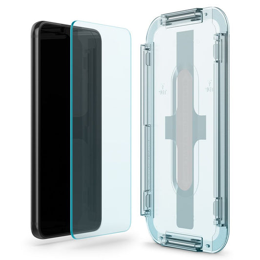 Протектор за екран Spigen GlastR EZ FIT за Samsung Galaxy S22 5G S901, закалено стъкло, пълно залепване, комплект 2 броя AGL04151