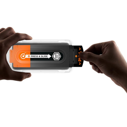 Протектор за екран Spigen GlastR EZ FIT Pro HD за Samsung Galaxy S25 FE, закалено стъкло, пълно залепване