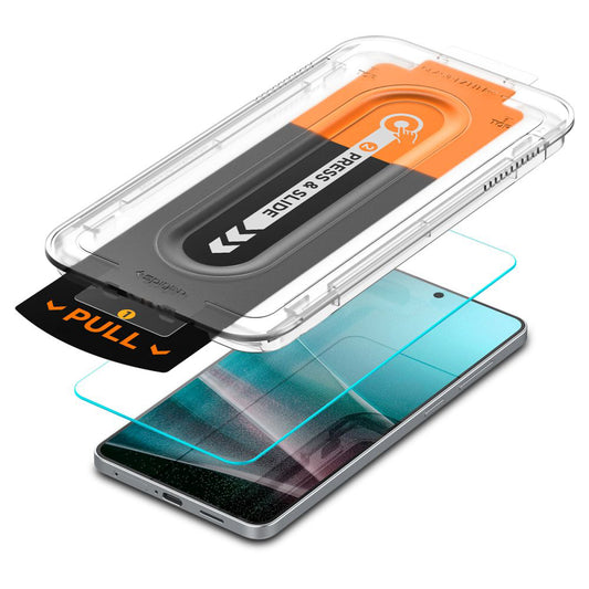 Фолио за защита на екрана Spigen GlastR EZ FIT Pro за Samsung Galaxy S25 Edge S937, закалено стъкло, Full Glue