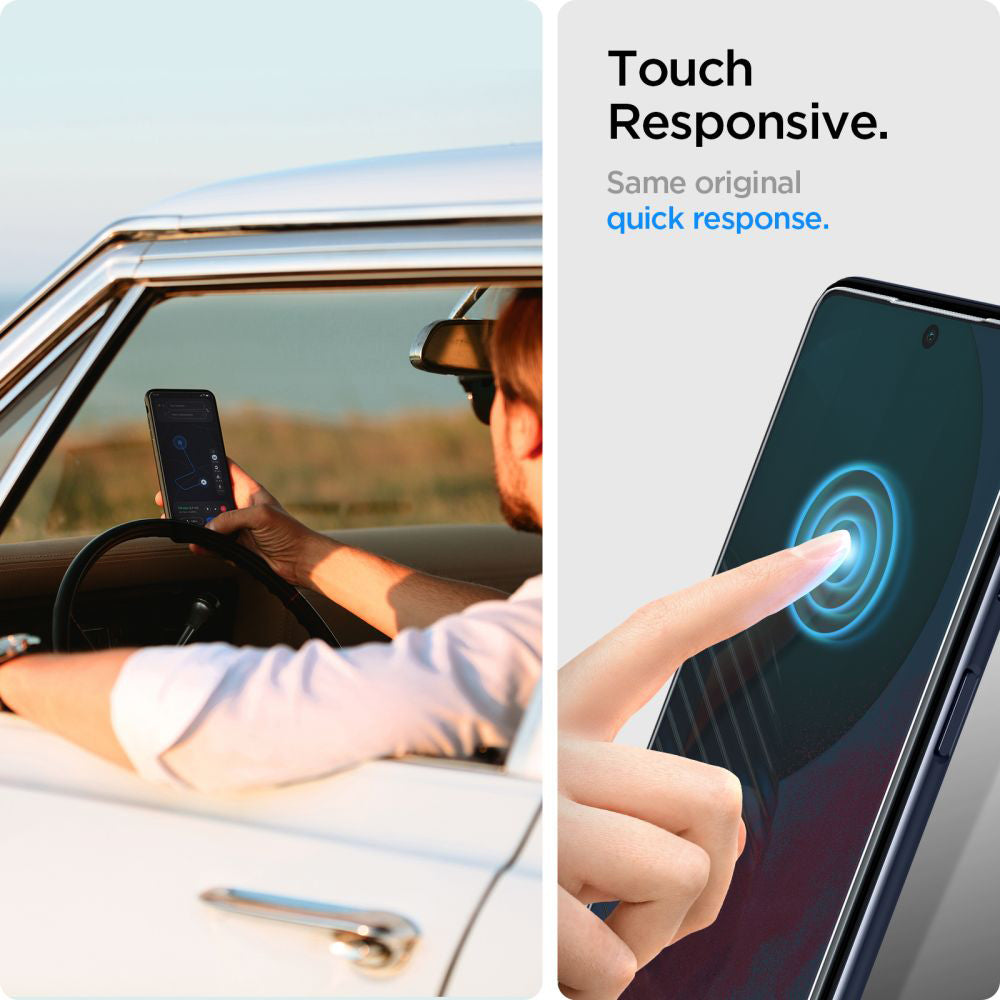 Протектор за екран Spigen GlastR Slim за Samsung Galaxy XCover7 Pro / Xcover7 G556, закалено стъкло, пълно залепване, комплект 2 броя AGL09407