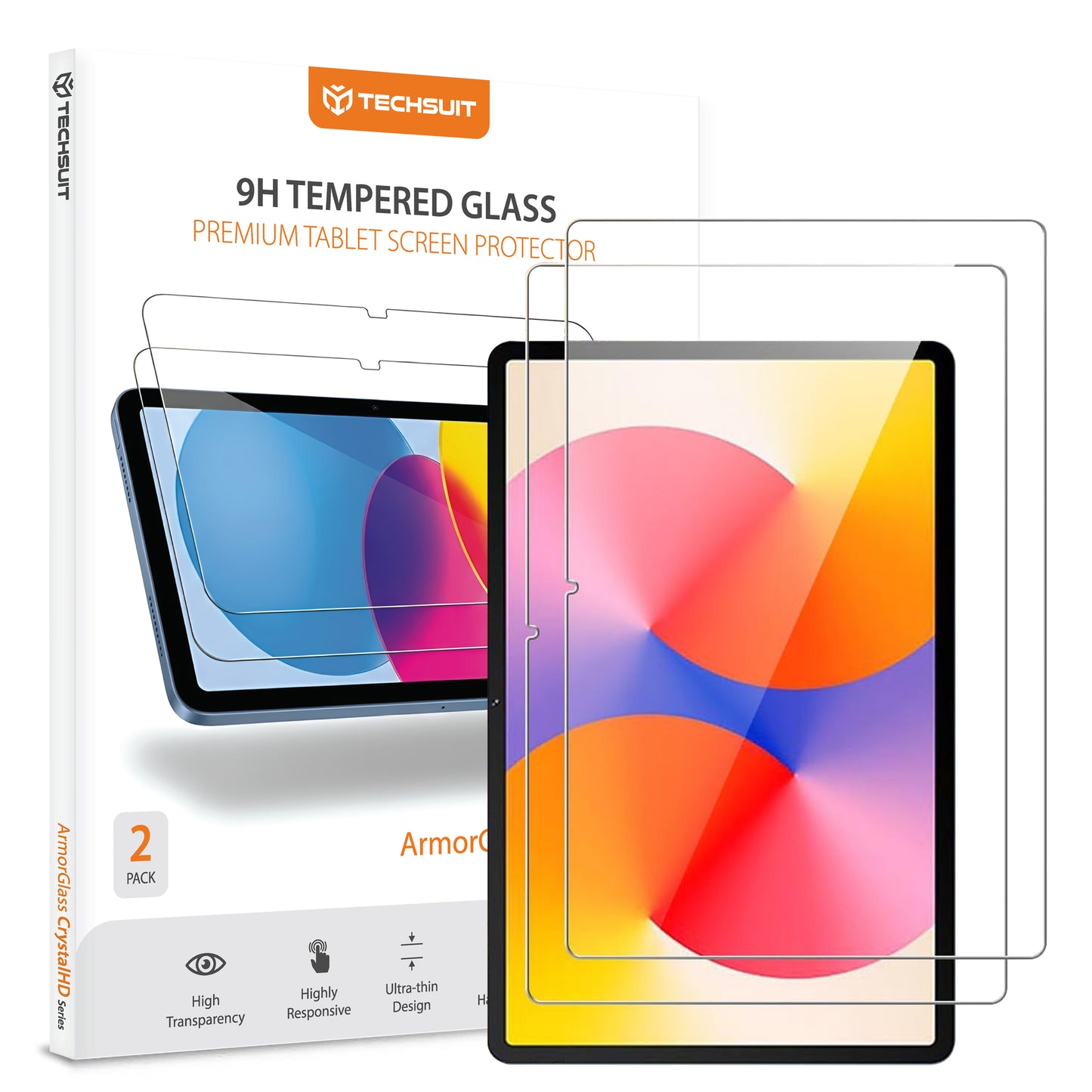 Защитно фолио за екран Techsuit ArmorGlass CrystalHD за Huawei MatePad SE 11, закалено стъкло, Full Glue, комплект от 2 броя.