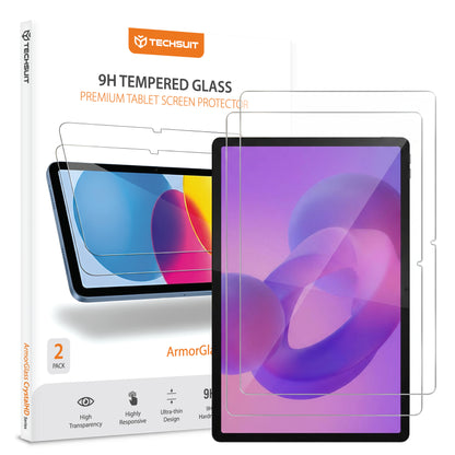 Фолио за защита на екрана Techsuit ArmorGlass CrystalHD за Lenovo Idea Tab Plus, закалено стъкло, Full Glue, комплект от 2 броя.