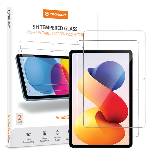 Защитно фолио за екран Techsuit ArmorGlass CrystalHD за Xiaomi Redmi Pad 2 Pro, закалено стъкло, Full Glue, комплект 2 броя.