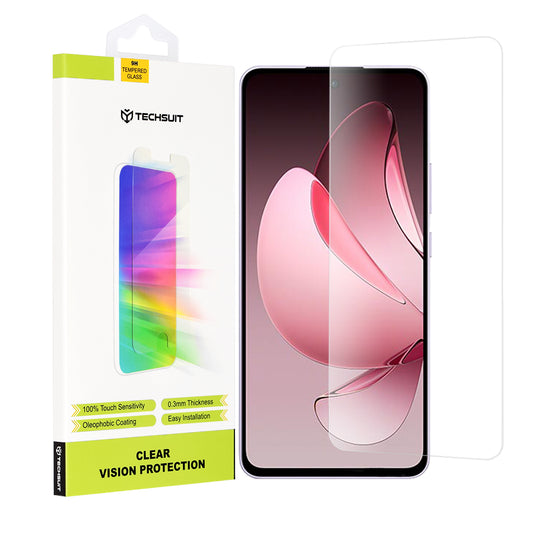 Протектор за екран Techsuit Clear Vision за Oppo Reno13 FS 5G / Reno13 F 4G / Reno13 F, закалено стъкло, пълно залепване