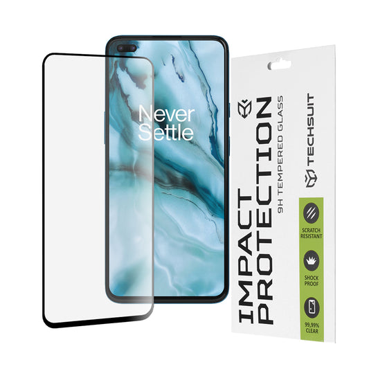 Протектор за екран Techsuit M1 за OnePlus Nord, закалено стъкло, пълно залепване, 111D, черен
