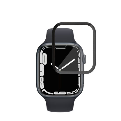 Techsuit Nano Flex Screen Protector for Apple Watch Series 9 / 8 / 7 41mm, Plastic, Set of 2 pieces, Black