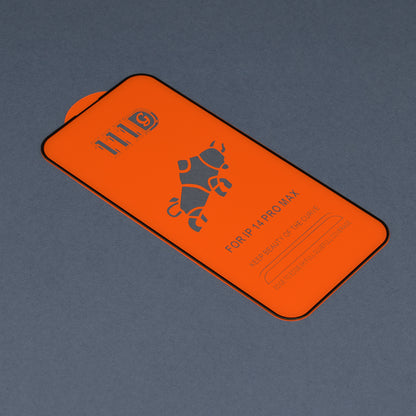 Протектор за екран Techsuit за Apple iPhone 14 Pro, закалено стъкло, пълно залепване, 111D, черен