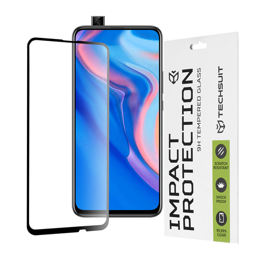 Протектор за екран Techsuit за Huawei Y9 Prime (2019) / P Smart Z, закалено стъкло, пълно залепване, 111D, черен