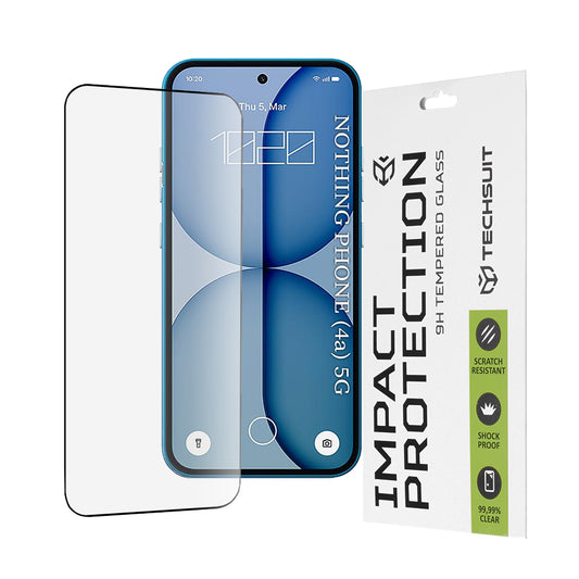 Защитно фолио Techsuit за екран на Nothing Phone (4a), закалено стъкло, Full Glue, 111D, черно