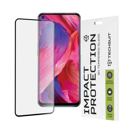 Протектор за екран Techsuit за OnePlus Nord N200 5G / Oppo A74 5G / A54 5G, закалено стъкло, Full Glue, 111D, черен