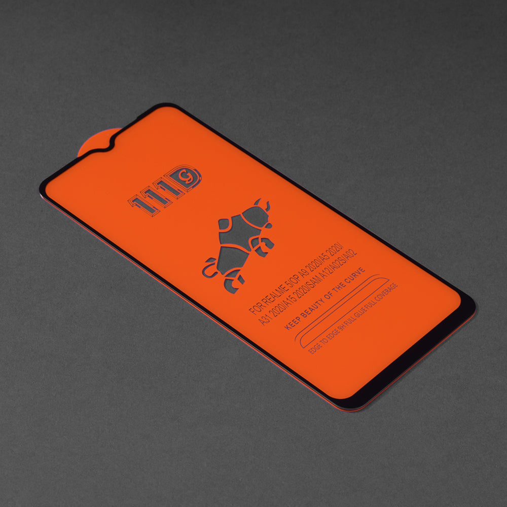 Протектор за екран Techsuit за Oppo A16s / A54s / A16 / A15s / A15, закалено стъкло, Full Glue, 111D, черен