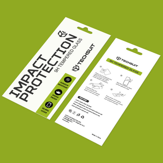 Techsuit Screen Protector Film for Oppo Reno16 F / Reno16 FS, Tempered Glass, Full Glue, 111D, Black