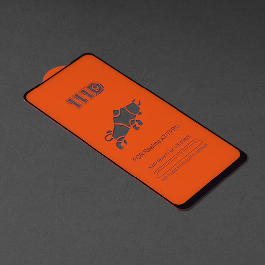Протектор за екран Techsuit за Oppo Reno4 Lite, закалено стъкло, Full Glue, 111D, черен