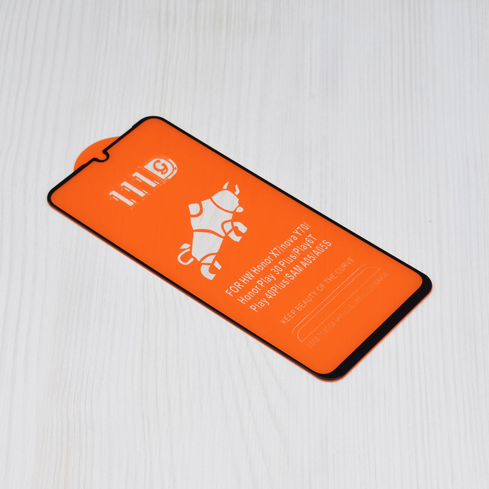 Защитно фолио Techsuit за екран на Realme C63 / C61, закалено стъкло, Full Glue, 111D, черно