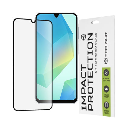 Протектор за екран Techsuit за Samsung Galaxy A17 4G / A17 5G / A16 5G A166 / A16 4G A165, закалено стъкло, пълно залепване, 111D, черен