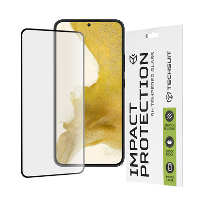 Протектор за екран Techsuit за Samsung Galaxy S23+ S916 / S22+ 5G S906, закалено стъкло, пълно залепване, 111D, черен