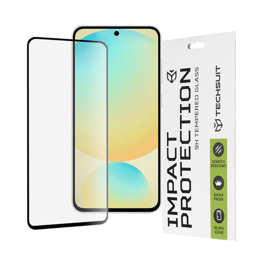 Протектор за екран Techsuit за Samsung Galaxy S24 FE S721, закалено стъкло, Full Glue, 111D, черен